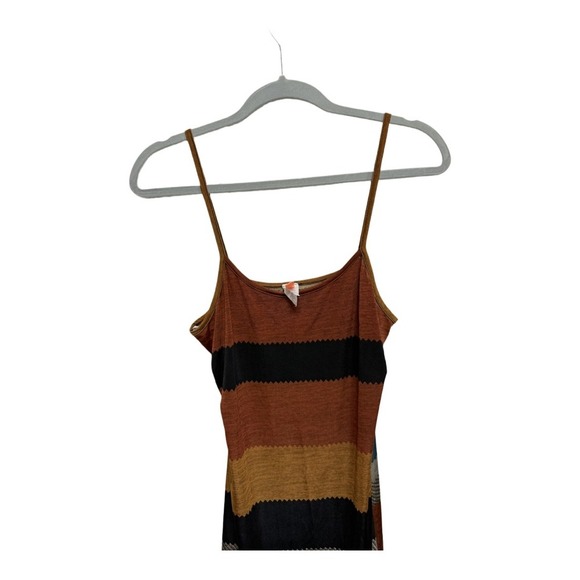 Eien USA Vintage Boho Striped High Low Slip Style Dress Size Large Women's - Picture 2 of 6